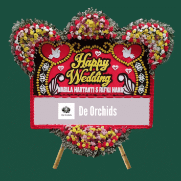 bunga papan pernikahan